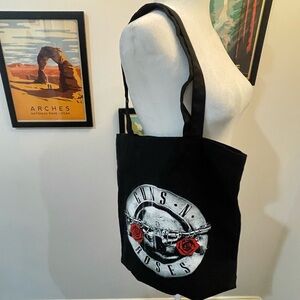 Guns N Roses black tote bag